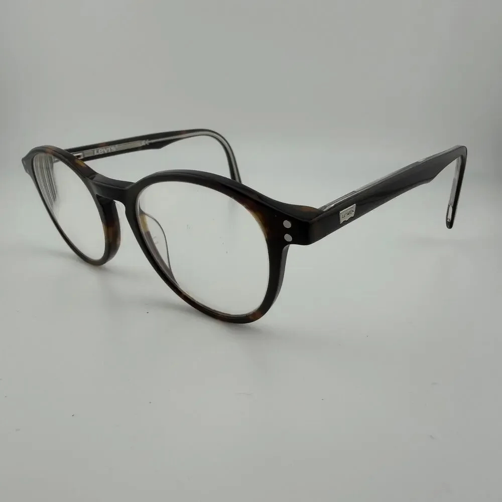 Levi’s V5013 086 Eyeglasses Frames Only Tortoise Round 48-19-145 Hexetate